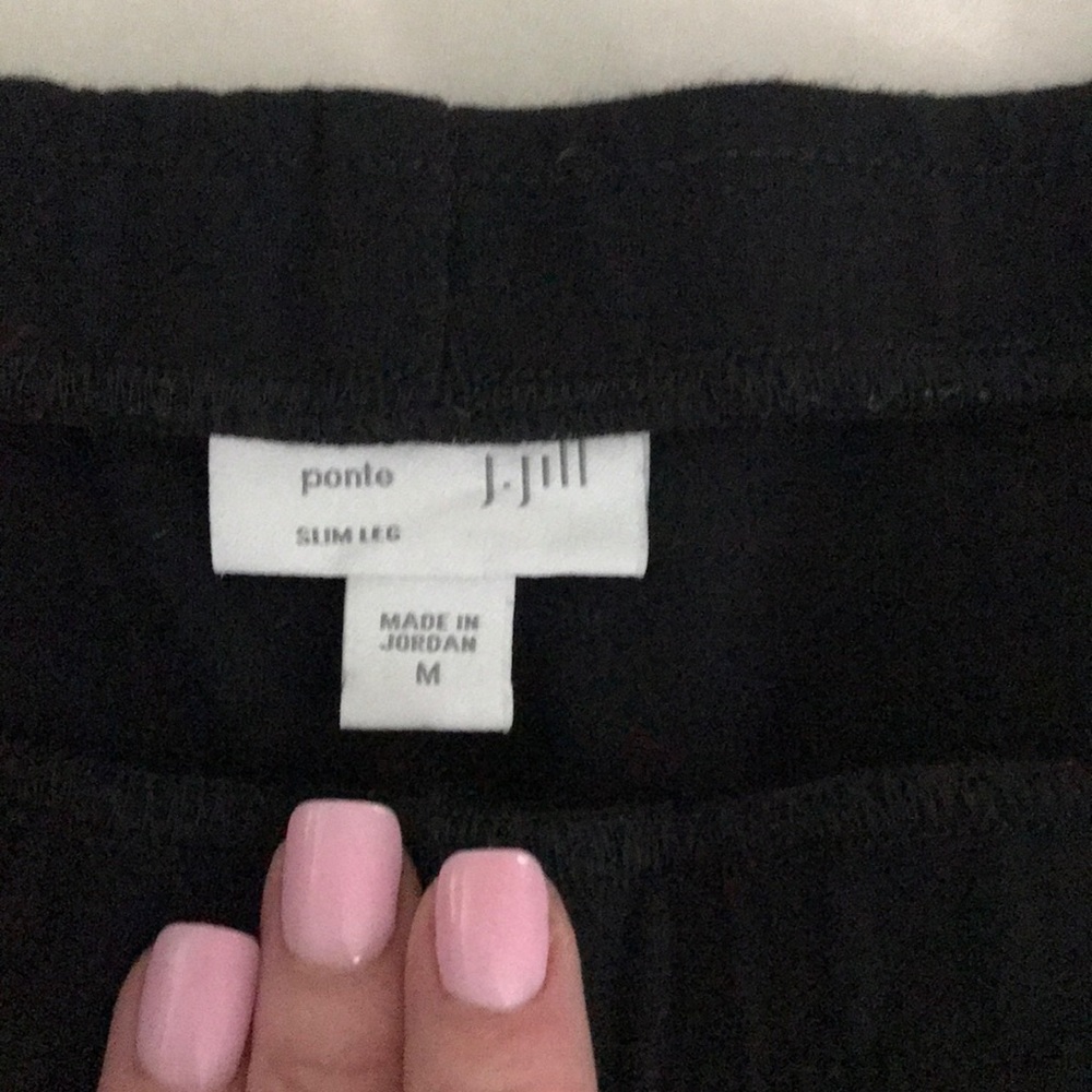 Jjill Ponte slim leg black pants